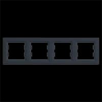 Рамка 4 поста антрацит горизонтальная Schneider Electric EPH5800471 Asfora