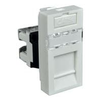 Адаптер модульный с компьютерным разъемом RJ-45; 45х22,5х36 мм; PC-ABS, белый; Серия Quadro