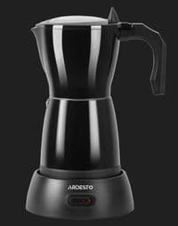 Кофеварка Ardesto электрическая гейзерная 0.3л, молотая, черный