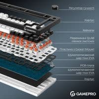 Клавіатура GamePro Asgard Valhalla QLAB Orange Switch RGB Wireless/Bluetooth/USB-C (MK160B Pro)