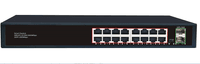 Коммутатор Merlion MG1016S 16 портов RJ45 Ethernet + 2 SFP 10/100/1000 Мбит/сек. металл AC220V.