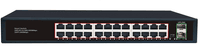 Коммутатор Merlion MG1024S 24 портов RJ45 Ethernet + 2 SFP 10/100/1000 Мбит/сек. металл AC220V.