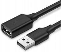 Кабель USB 2.0 AM - USB AF, 2 м, Black, Ugreen US103 (10316)