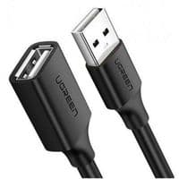 Кабель USB 2.0 AM - USB AF, 1.5 м, Black, Ugreen US103 (10315)