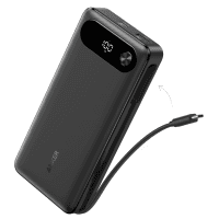 зовн. акум. ANKER PowerCore - 20000 mAh 87W PD Built-In USB-C Cable (Чорний)