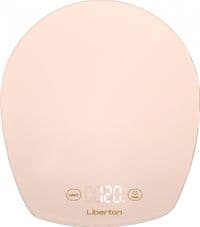 Ваги кухонні Liberton LKS-0719 Smart, Beige, до 10 кг, дисплей, синхронізація через Bluetooth, тарокомпенсація, автовідключення, індикатор перевантаження, батарейка: 2*ААА у комплекті