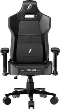 Игровое кресло 1stPlayer K3 Fabric Black, pu+ткань, максимально допустимая нагрузка 140 кг, регулируемая спинка с углом наклона до 150 градусов, увеличенная фактура, регулировка высоты подголовника