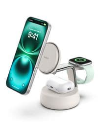 Зарядное устройство для беспроводной связи Belkin UltraCharge Pro 3-in-1 Magnetic Charging 25Вт Dock, Sand