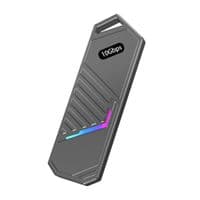 Карман Dynamode вн. для M.2 SSD NVMe/SATA combo ч-з USB3.2 GEN2 Type-C безвинт. алюм. темно-серый