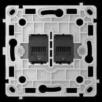 Механізм інтернет-розетки Ajax OutletCore (LAN) vertical black