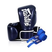 Боксерські рукавички Fairtex BGV14 Blue 16 унцій (бинти в комплекті) (BGV14_16oz_Blue)