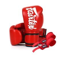 Боксерські рукавички Fairtex BGV14 Red 16 унцій (бинти в комплекті) (BGV14_16oz_Red)