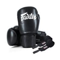 Боксерські рукавички Fairtex BGV27 Black 16 унцій (бинти в комплекті) (BGV27_16oz_Black)