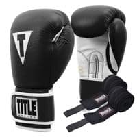 Боксерські рукавички Title Boxing Pro Style Leather Gloves3.0 Black/White 12 oz (TVVTG3 12 BK/WH)