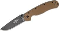 Ніж Ontario Knife RAT I AUS-8 Coyote Brown, Black Blade (ON8846CB)