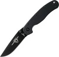 Нож Ontario Knife RAT II D2 Black, Black Blade (ON8830)
