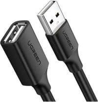 Кабель USB 2.0 AM - USB AF, 3 м, Black, Ugreen US103 (10317)