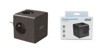 Мережевий адаптер 2E 4XSchuko, 3*USB-A, 1*USB-C, black