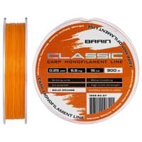 Леска Brain Classic Carp Line (solid orange) 300m 0.25mm 15lb 6.6kg (1858.80.97)