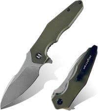 Нож Hightron Mini Ventura, D2, G10, зеленый, стальной stonewash клинок (HK05GRNS)