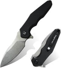 Нож Hightron Mini Ventura, D2, G10, черный, стальной stonewash клинок (HK05BLKS)