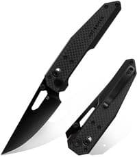 Ніж Hightron Sharplyn, 14C28N, G10 + CF, чорний, чорний клинок (HK01BLK)