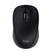 Мышь беспроводная Trust Yvi+ Silent, Black, USB 2.4GHz, оптическая, 800/1600 dpi, 4 кнопки, гнездо для хранения приемника USB, 1xAA (25512)