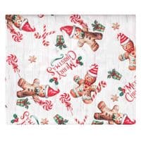 Скатертина Ardesto Christmas Gingerbread 140х180см, 100% поліестер, червоний