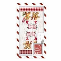 Подарунковий набір рушничків в коробці Ardesto Christmas Gingerbread 38х63см, 2шт, 100% бавовна, червоний