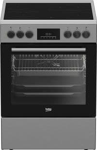 Плита Beko электрическая стеклокерамическая, 72л, 60x60см, дисплей, конвекция, нерж.