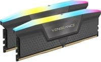 CORSAIR DDR5, 6000 МТ/с 32 ГБ 2x16 ГБ DIMM, 30-36-36-76, стандартний PMIC, AMD EXPO, VENGEANCE RGB DDR5 холодно-сірий радіатор, чорна друкована плата, 1.4 В