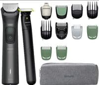 Триммер Philips Series 9000, для лица, головы, тела, акум., насадок-15, OneBlade в компл., сталь, серый