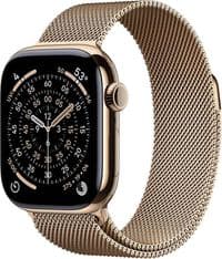 Apple Watch Series 11 GPS + Cellular 46mm Gold Titanium Case with Gold Milanese Loop - M/L,Model A3337