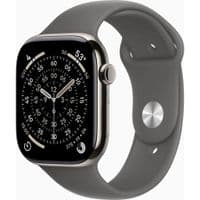 Apple Watch Series 11 GPS + Cellular 46mm Natural Titanium Case with Stone Grey Sport Band - S/M,Model A3337