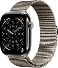 Apple Watch Series 11 GPS + Cellular 46mm Natural Titanium Case with Natural Milanese Loop - S/M,Model A3337