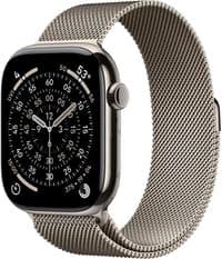 Apple Watch Series 11 GPS + Cellular 46mm Natural Titanium Case with Natural Milanese Loop - M/L,Model A3337