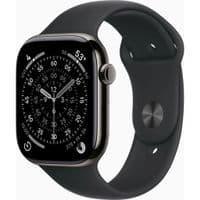 Apple Watch Series 11 GPS + Cellular 46mm титановий корпус Slate з чорним спортивним ремінцем - M/L, модель A3337