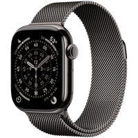 Apple Watch Series 11 GPS + Cellular 42mm Slate Titanium Case with Slate Milanese Loop,Model A3335