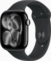 Apple Watch Series 11 GPS + Cellular 46mm Jet Black Aluminium Case with Black Sport Band - M/L,Model A3337