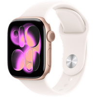 Apple Watch Series 11 GPS + Cellular 42mm Rose Gold Aluminium Case with Light Blush Sport Band - M/L,Model A3335