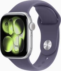 Apple Watch Series 11 GPS + Cellular 42mm Silver Aluminium Case with Purple Fog Sport Band - M/L,Model A3335