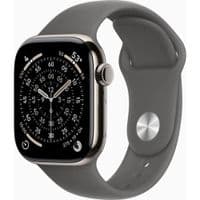Apple Watch Series 11 GPS + Cellular 42 мм, корпус із натурального титану, спортивний ремінець сірого кольору – розмір S/M, модель A3335