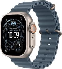 Apple Watch Ultra 3 GPS + Cellular 49mm Natural Titanium Case with Anchor Blue Ocean Band,Model A3281