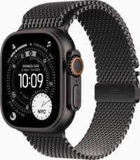 Apple Watch Ultra 3 GPS + Cellular 49mm Black Titanium Case with Black Titanium Milanese Loop - Small,Model A3281