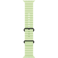 49mm Neon Green Ocean Band - Black Titanium Finish