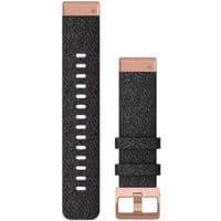 Ремінець Garmin для Fenix 6s 20mm QuickFit Heathered Black Nylon with Rose Gold 010-12874-00