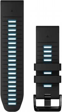Ремінець для смарт-годин Garmin для Epix Pro Gen 2 QuickFit 26 Black/Cirrus Blue Silicone Band