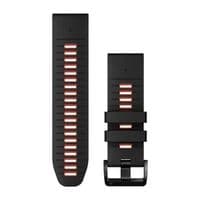 Ремінець для смарт-годин Garmin для Epix Pro Gen 2 QuickFit 26 Black/Flame Red Silicone Band
