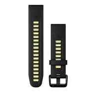 Ремешок смарт-часов Garmin Ремінець для Epix Pro Gen2 QuickFit 20 Black/Electric Lime Silicone Band