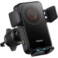 Автотримач для телефону Baseus Wisdom Pro Auto Coil Alignment Car Mount Wireless Charger Air Outlet Version Cosmic Black